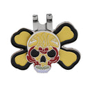 Punk Skull Magnetic Hat Clip Golf Ball Markers Clip On Golf Cap Visor