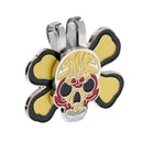 Punk Skull Magnetic Hat Clip Golf Ball Markers Clip On Golf Cap Visor