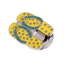 Pretty Shiny Sandal Slippers Design Magnetic Hat Clip Golf Ball Marker Clip Onto Cap Visor Golfer Gift