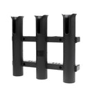 Black PP Plastic Triple 3 Rod Boat Fishing Rod Holder Rest Socket Mount Bracket Rack with Mounting Screws Hardware