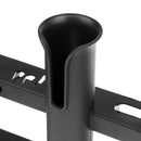 Black PP Plastic Triple 3 Rod Boat Fishing Rod Holder Rest Socket Mount Bracket Rack with Mounting Screws Hardware