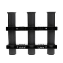 Black PP Plastic Triple 3 Rod Boat Fishing Rod Holder Rest Socket Mount Bracket Rack with Mounting Screws Hardware