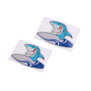 2 Pieces Waterproof Vinyl Surf Shark Stickers Decals Kayak Canoe Boat Surfboard Beach Laptop Helmet Wall Car Bumper Window Graphics Accessories