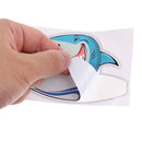 2 Pieces Waterproof Vinyl Surf Shark Stickers Decals Kayak Canoe Boat Surfboard Beach Laptop Helmet Wall Car Bumper Window Graphics Accessories