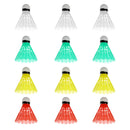 12 Pieces Colorful Plastic Badminton Shuttlecocks Balls Sport Training Game