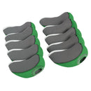Pack of 10PCS Neoprene Golf Iron Club Head Covers Sporting Goods Golf Accessories Transparent Window Green