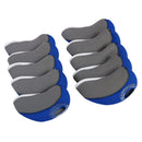 Pack of 10PCS Neoprene Golf Iron Club Head Covers Sporting Goods Golf Accessories Transparent Window Dark Blue