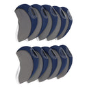 10 Piece Neoprene Golf Iron Club Head Covers - Transparent Window Royal Blue