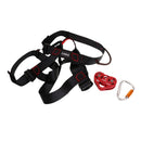Half Body Safety Harness & Heart Shape Rope Pulley & 25KN Locking Carabiner Outdoor Climbing Set for Mountaineering Caving Rock Climbing Rappelling Equip