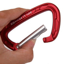 10 Pieces 3.86" x 2.28" 24KN Aluminum Straight Gate Keylock Key Nose Carabiners Durable & Multipurpose for Rock Climbing Mountaineering Camping Hiking