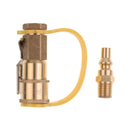 Propane Quick Connect Kit - Shut off Valve & Full Flow Plug