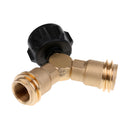 Y-Splitter Tee Outdoor Camping Picnic Gas Stove Adapter Propane Refill Cylinder Tank Coupler 1-Male QCC and 2-Female QCC