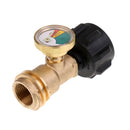 Heavy Duty Solid Brass Propane Tank Gauge Leak Detector Universal for QCC1/Type1 Propane Tank Cylinders Gas Pressure Meter