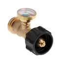 Heavy Duty Solid Brass Propane Tank Gauge Leak Detector Universal for QCC1/Type1 Propane Tank Cylinders Gas Pressure Meter