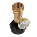 Heavy Duty Solid Brass Propane Tank Gauge Leak Detector Universal for QCC1/Type1 Propane Tank Cylinders Gas Pressure Meter