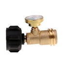 Heavy Duty Solid Brass Propane Tank Gauge Leak Detector Universal for QCC1/Type1 Propane Tank Cylinders Gas Pressure Meter