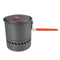 1.5L Outdoor Camping Hiking Aluminum Pot Heat Exchanger Rapid Boil Billy Can Portable Heat Collecting Exchanger Pot with Dishcloth