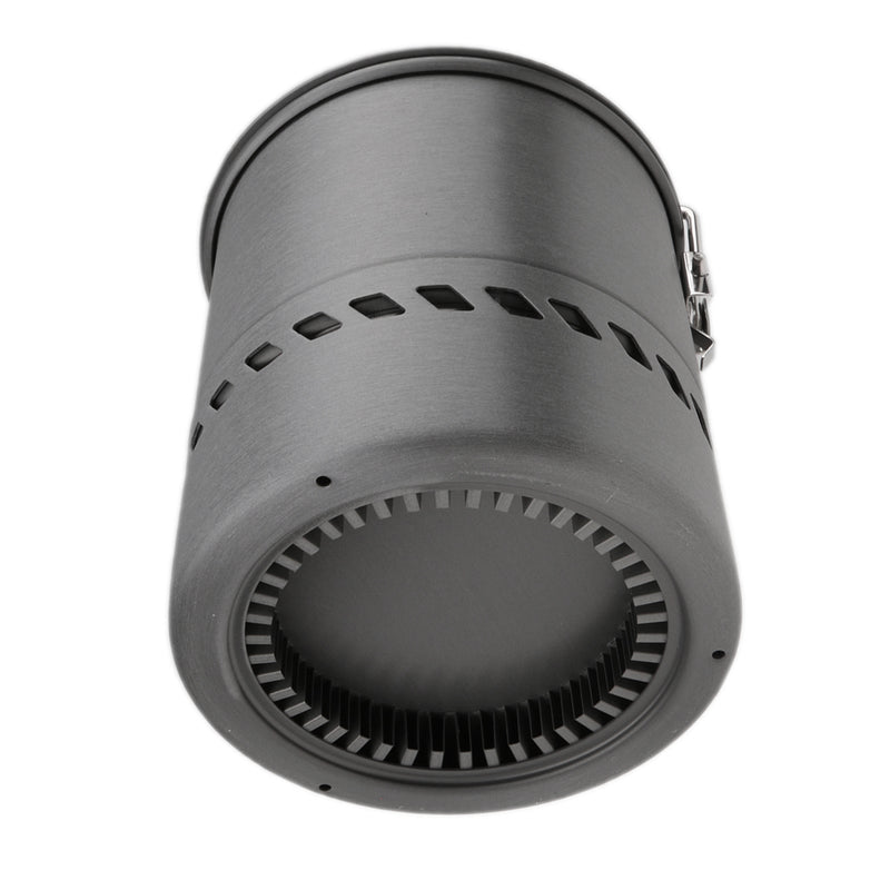 1.5L Outdoor Camping Hiking Aluminum Pot Heat Exchanger Rapid Boil Billy Can Portable Heat Collecting Exchanger Pot with Dishcloth