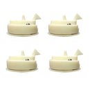 4 Pieces Marine Boat Nylon 2-inch Round Flush Pull Hatch Latch Hardware - Beige