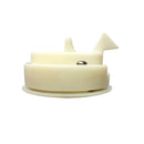 4 Pieces Marine Boat Nylon 2-inch Round Flush Pull Hatch Latch Hardware - Beige