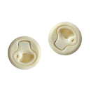 2 Pieces Marine Boat Nylon 2-inch Round Flush Pull Hatch Latch Hardware - Beige