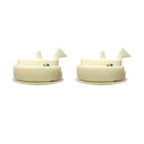 2 Pieces Marine Boat Nylon 2-inch Round Flush Pull Hatch Latch Hardware - Beige