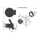 4Pcs Replacement For RV Marine Boat Deck Hatch Door Round Pull Slam Latch Accessories, Non-Locking