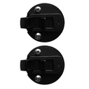 2 Pieces Round Black Nylon 2'' Flush Pull Slam Latch for RV Boat Marine Deck Hatch 1/2'' Door Replacement