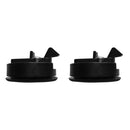 2 Pieces Round Black Nylon 2'' Flush Pull Slam Latch for RV Boat Marine Deck Hatch 1/2'' Door Replacement