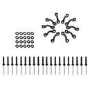 10 Pieces Kayak Pad Eyes + 20 Pieces Tri-Fold Rivets + 20 Pieces Screw Nuts