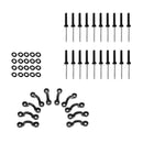 10 Pieces Kayak Pad Eyes + 20 Pieces Tri-Fold Rivets + 20 Pieces Screw Nuts