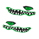 2 Pieces 13.8" x 4.7" River Monster Mouth & Eye Waterproof Durable Vinyl Graphic Decals Stickers for Kayak Canoe Small Boat Car Truck