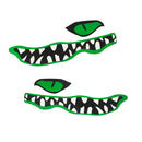 2 Pieces 13.8" x 4.7" River Monster Mouth & Eye Waterproof Durable Vinyl Graphic Decals Stickers for Kayak Canoe Small Boat Car Truck