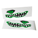 2 Pieces 13.8" x 4.7" River Monster Mouth & Eye Waterproof Durable Vinyl Graphic Decals Stickers for Kayak Canoe Small Boat Car Truck