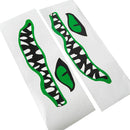 2 Pieces 13.8" x 4.7" River Monster Mouth & Eye Waterproof Durable Vinyl Graphic Decals Stickers for Kayak Canoe Small Boat Car Truck