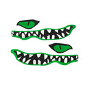 2 Pieces 13.8" x 4.7" River Monster Mouth & Eye Waterproof Durable Vinyl Graphic Decals Stickers for Kayak Canoe Small Boat Car Truck