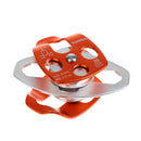 Rock Climbing Double Aluminum Side Swing Pulley Orange 32KN