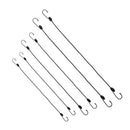 6 Pieces 47cm 60cm & 76cm Black Bungee Cord with Hook Stretch Elastic Bike Car Luggage Tie Down Straps Ropes Assortment Set