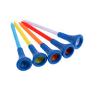 5 Pieces 70mm Durable Plastic Golf Tees Rubber Cushion Top Random Color