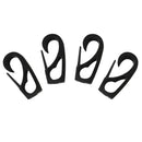 4 Pieces Black Nylon Bungee Rope Hook Shock Cord Clip for Kayak Inflatable Boat Canoe Paddle Board