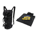 Large Ultra-light Folding Outdoor Rock Climbing Rope Equipment Storage Bag Backpack with Ground Sheet & Shoulder Straps Black