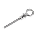 Rustproof Durable Corrosion Resistant 316 Stainless Steel Long Lifting Eye Bolt With Nut And Washer M6 X 60mm Silver