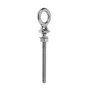 Rustproof Durable Corrosion Resistant 316 Stainless Steel Long Lifting Eye Bolt With Nut And Washer M6 X 60mm Silver