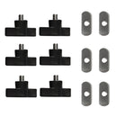 6 Pieces Stainless Steel Marine Kayak Canoe Boat Screws Nuts Rail Track Spare Replacement Tool