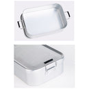 Portable Aluminum Camping Lunch Box Bento Food Container Mess Tin Outdoor Tableware Canteen