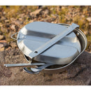 Portable Stainless Steel Food Container Long Handle Camping Picnic Lunch Box Dinner Pail Bucket