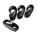 4pcs Black Nylon Clip Hooks for Kayak Canoe 6-7mm Shock Cord Marine Bungee Line