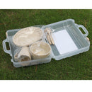 24pcs Food Grade PP Reusable Picnic Camping Tableware Set with Carry Case - Mugs, Soup Bowls, Spoons, Plates
