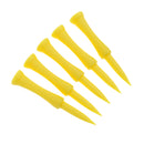 5 Pieces Plastic Castle Golf Tee 70mm Yellow - Golfer Training Tool