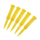 5 Pieces Plastic Castle Golf Tee 70mm Yellow - Golfer Training Tool